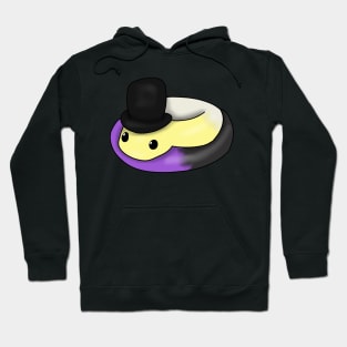 Nonbinary Snake in a top hat Hoodie